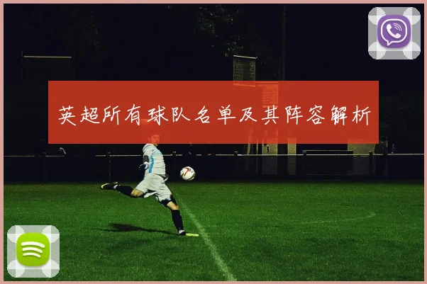 英超所有球队名单及其阵容解析